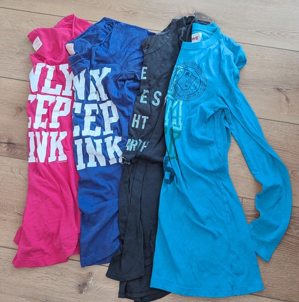 Victoria's Secret Pink Oversized T-Shirt I Only Sleep In/Sexiest Night On Earth